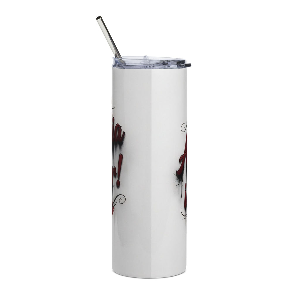 20oz Stainless Steel Tumbler — "Your Autogynephilia Is Raging" Graffiti Lip Print