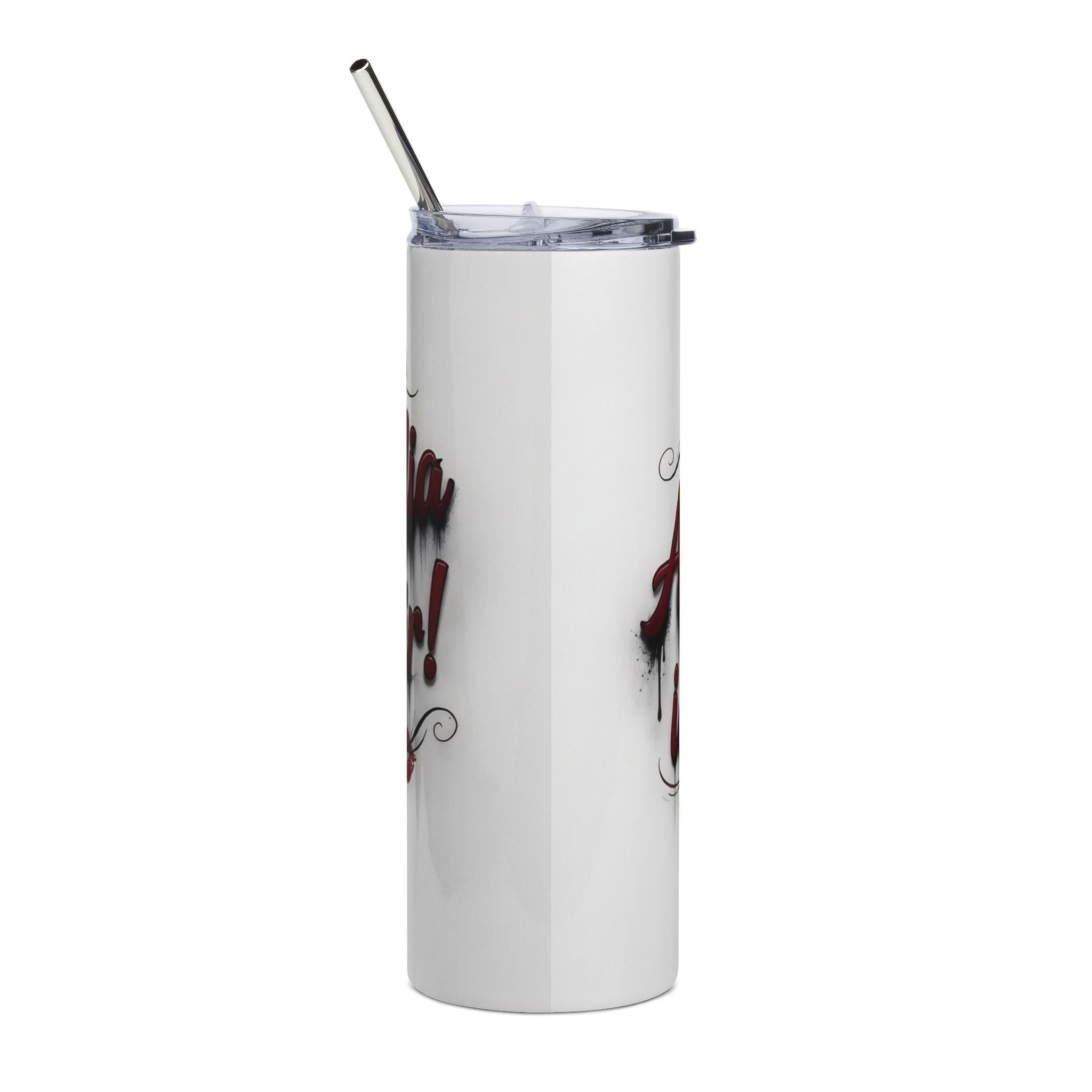 20oz Stainless Steel Tumbler — "Your Autogynephilia Is Raging" Graffiti Lip Print