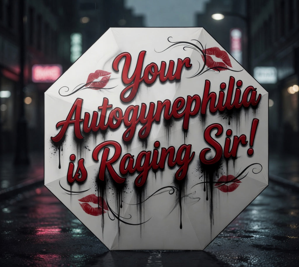 Your Autogynephilia is Raging, Sir! Umbrella by Apostate Ari