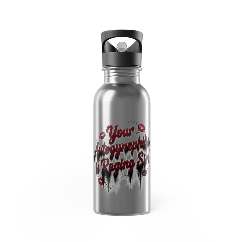 Kiss, Your Autogynephilia is Raging Sir, Customizable Graphic Stainless Steel Water Bottle (20oz)